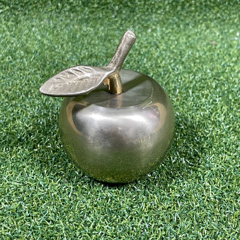 Vintage Taiwan Crescent Solid  Brass Apple Bell